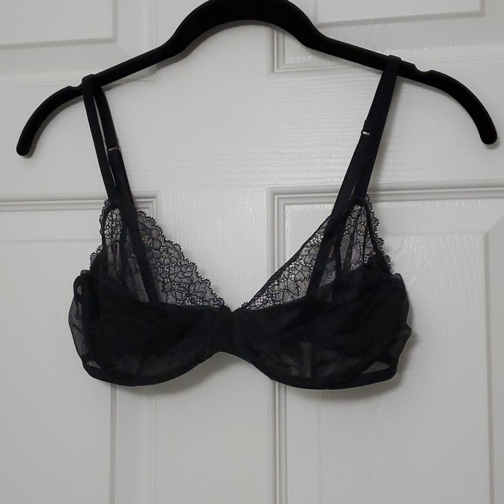 34C La Perla Lace Sheer Underwire Bra